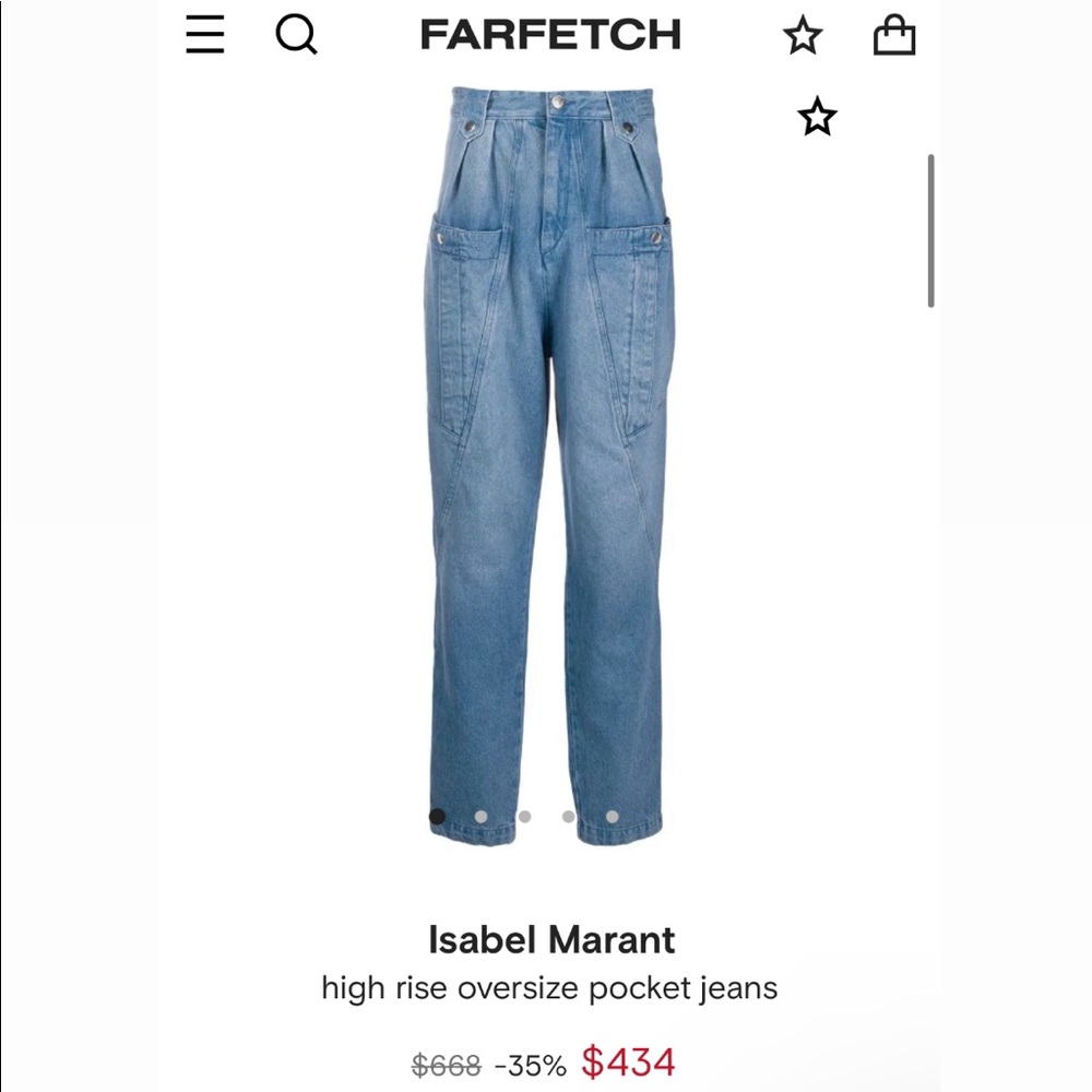 High Rise Oversized Pocket Jeans